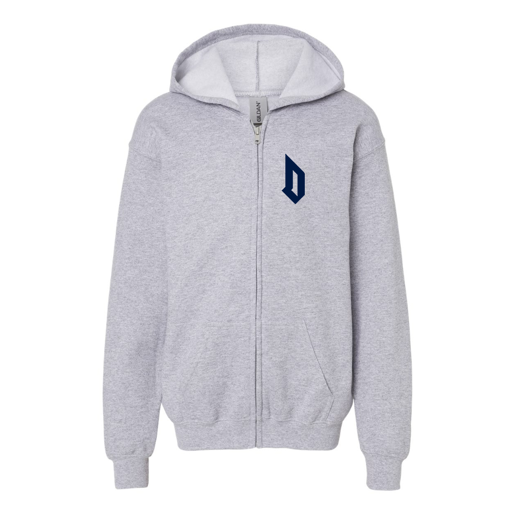 Youth Duquesne Dukes  Gildan Heavy Blend Full Zip Hooded Sweatshirt