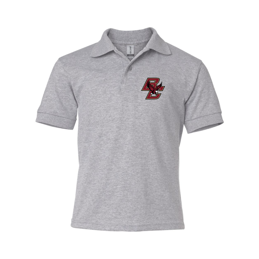Youth Boston College Eagles Gildan Dry Blend Jersey Polo