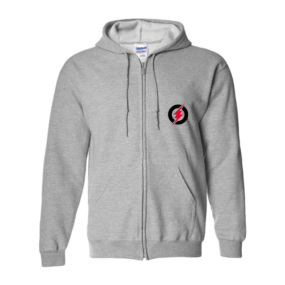 Men's Rayovac Lightning Gildan  Heavy Blend Full Zip Hooded Sweatshirt