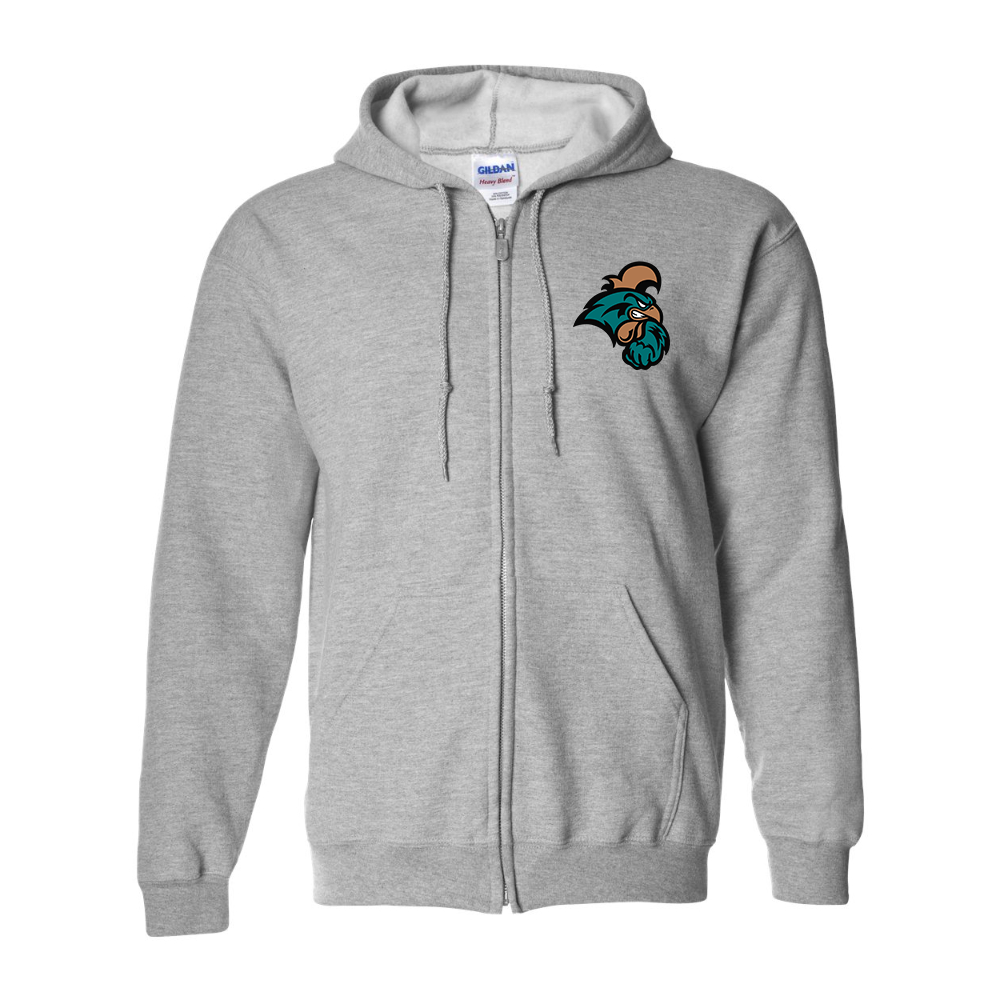 Men's  Coastal Carolina Chanticleers  Gildan  Heavy Blend Full Zip Hooded Sweatshirt