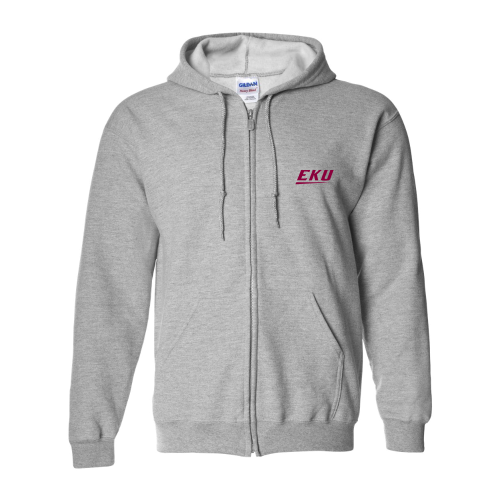 Men's Eastern Kentucky Colonels  Gildan  Heavy Blend Full Zip Hooded Sweatshirt