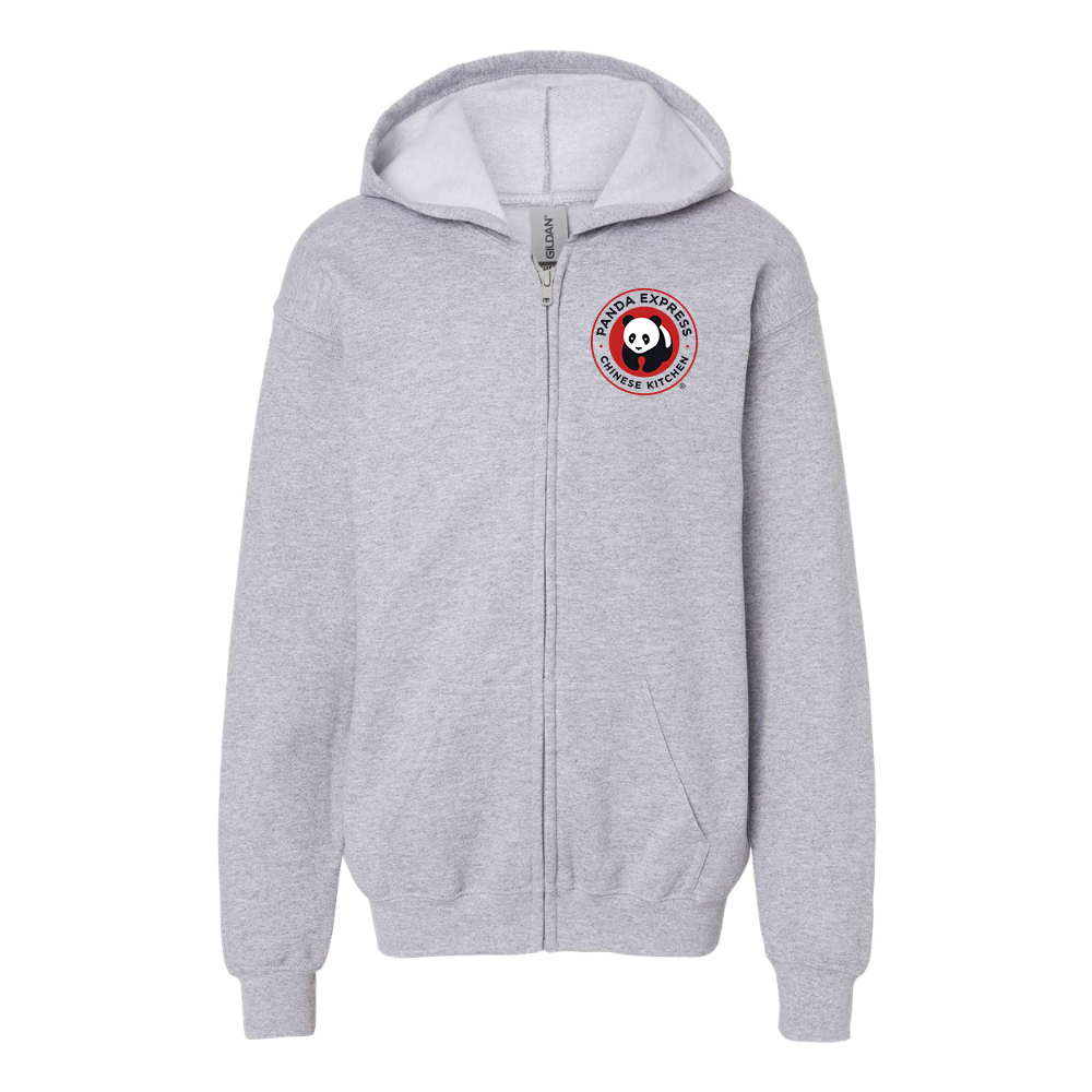 Youth Panda Express Gildan Heavy Blend Full Zip Hooded Sweatshirt