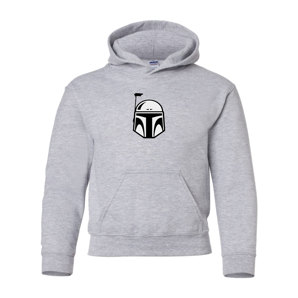 Youth Star Wars Boba Fett Helmet Gildan Heavy Blend  Hooded Sweatshirt