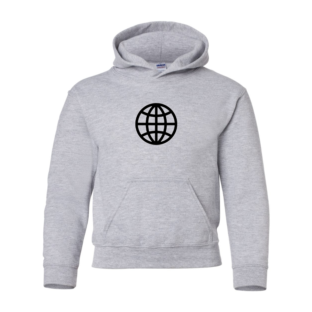 Youth  Internet Globe Gildan Heavy Blend  Hooded Sweatshirt