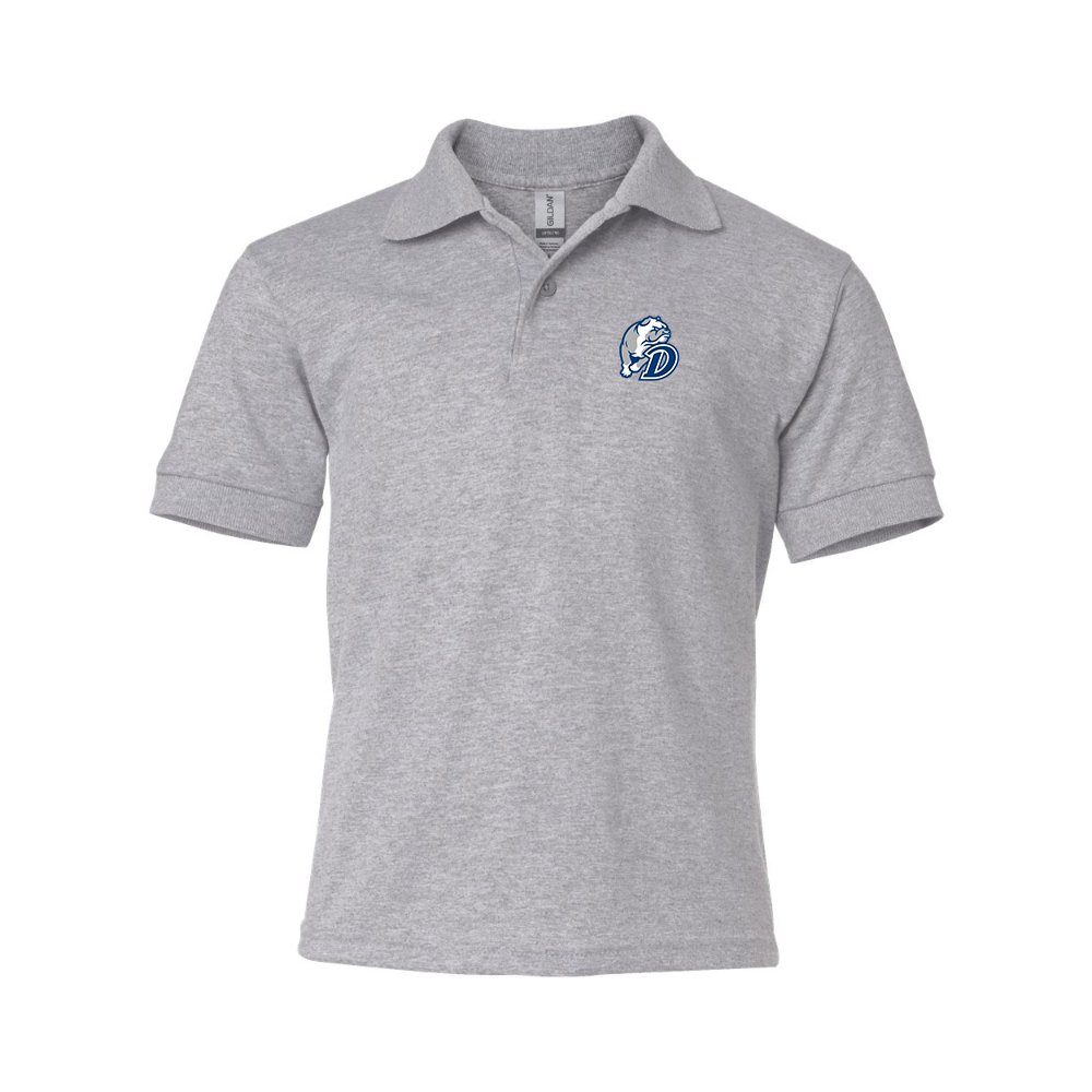 Youth  Drake Bulldogs Gildan Dry Blend Jersey Polo