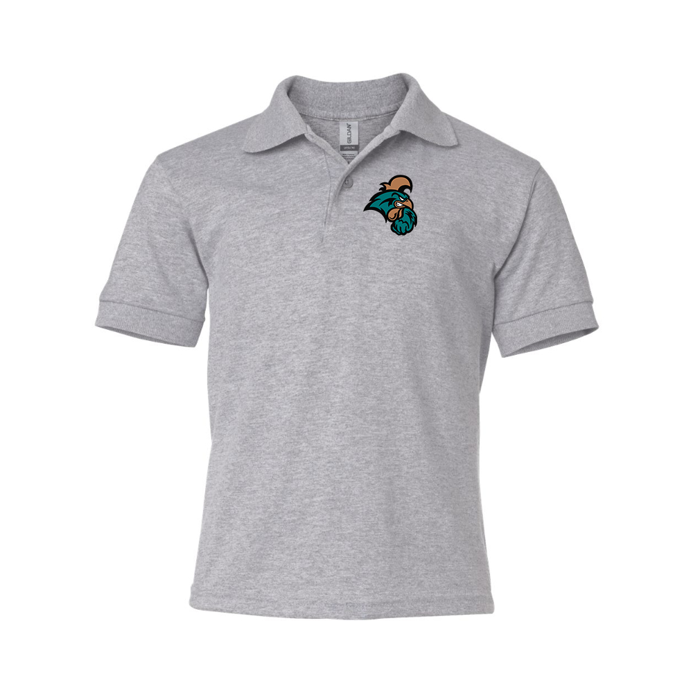 Youth    Coastal Carolina Chanticleers  Gildan Dry Blend Jersey Polo