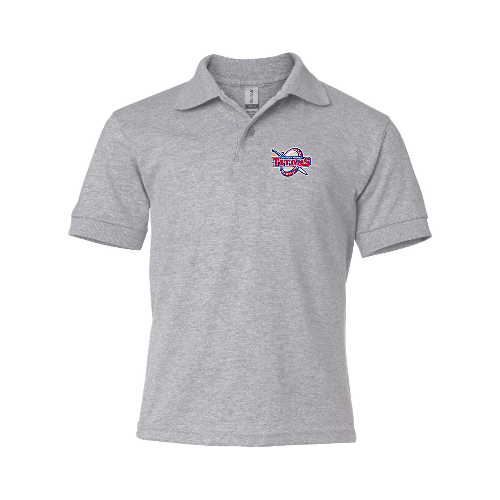 Youth Detroit Titans  Gildan Dry Blend Jersey Polo