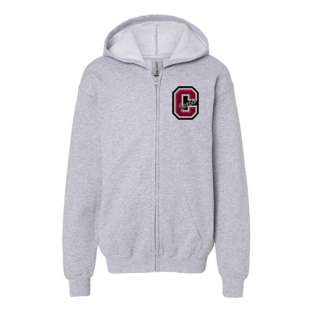 Youth  Colgate Raiders   Gildan Heavy Blend Full Zip Hooded Sweatshirt