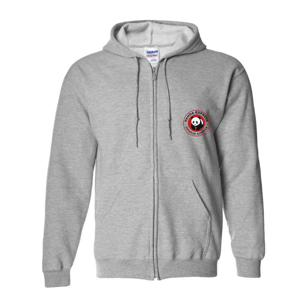 Men's Panda Express Gildan  Heavy Blend Full Zip Hooded Sweatshirt