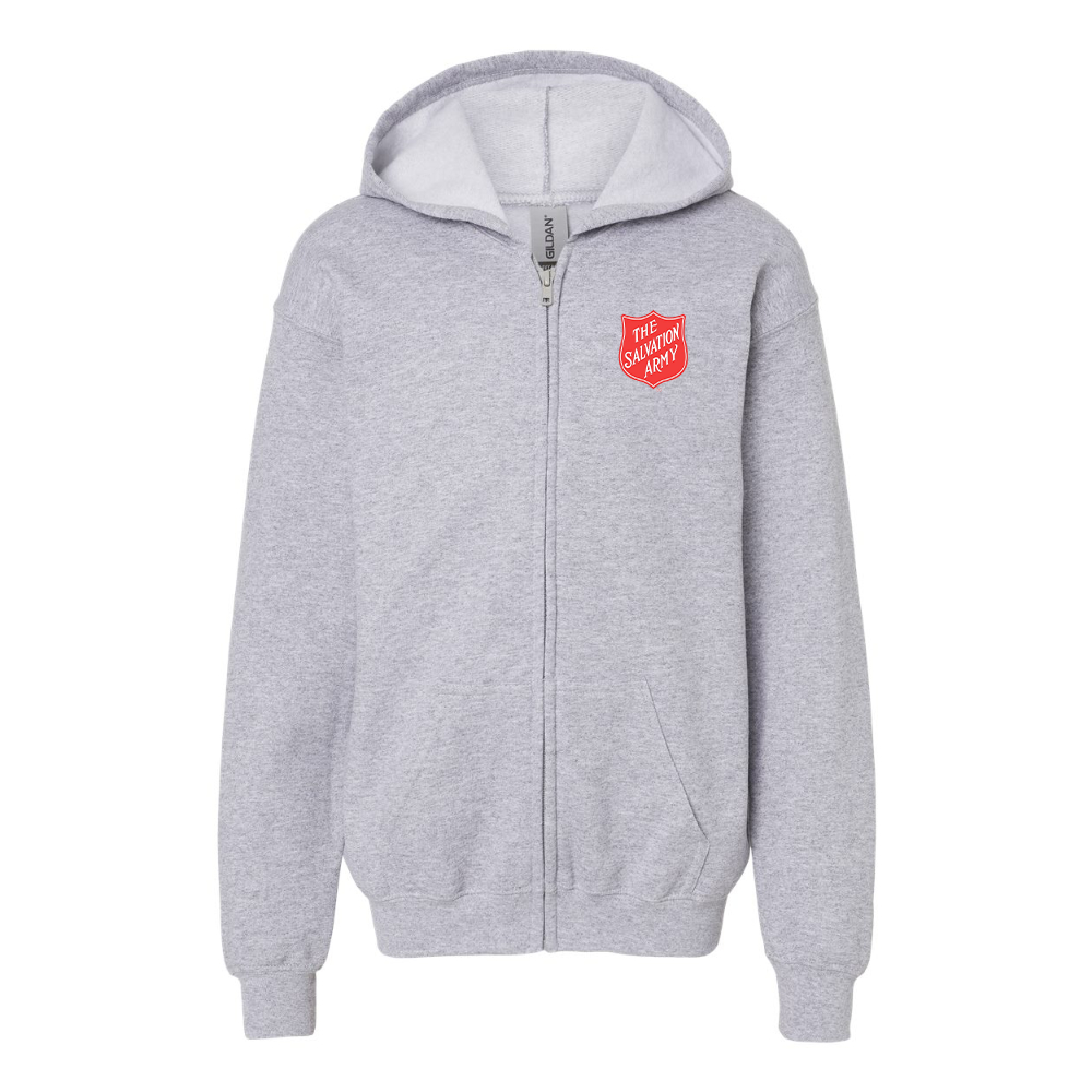 Youth The Salvation Army  Gildan Heavy Blend Full Zip Hooded Sweatshirt