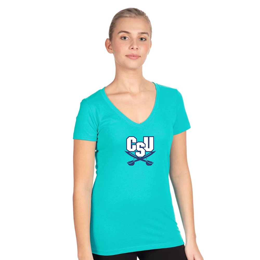 Women's CSU Buccaneers   Next Level V-Neck T-Shirt