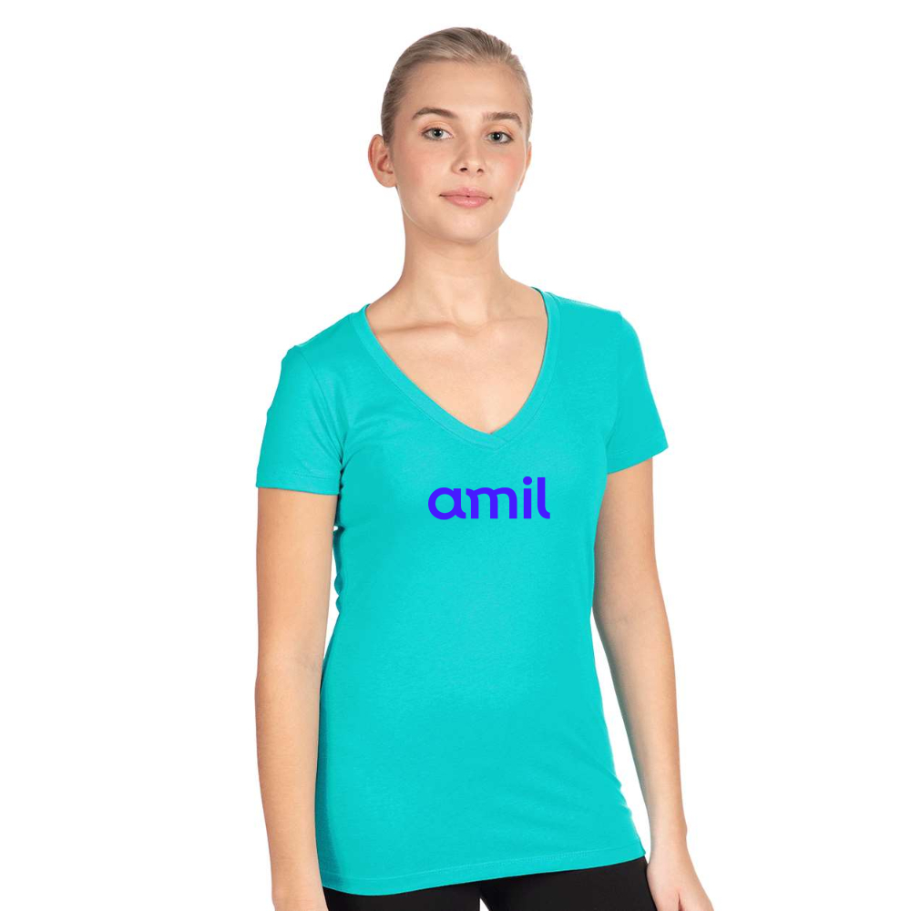 Women's  Amil  Next Level V-Neck T-Shirt
