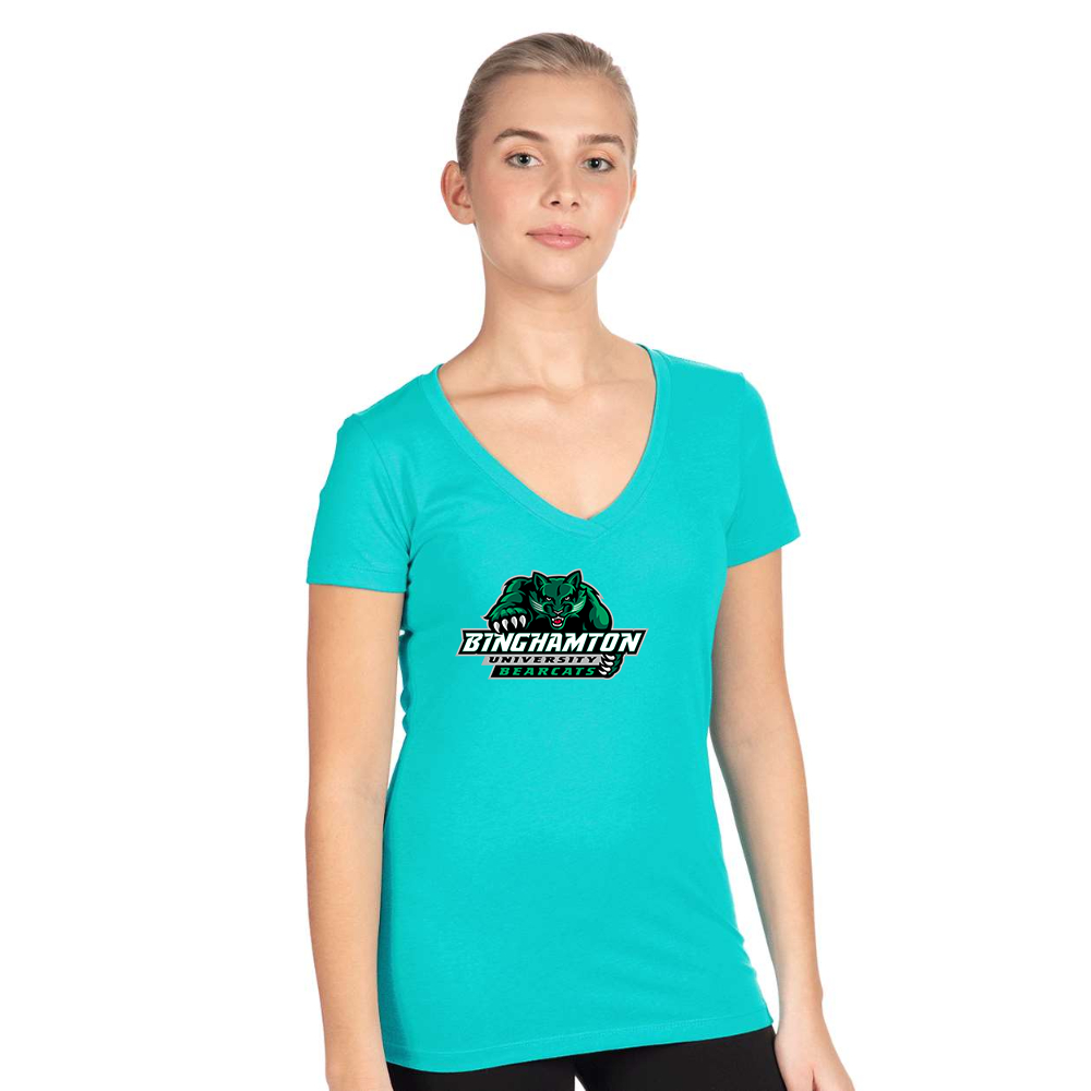 Women's Binghamton Bearcats  Next Level V-Neck T-Shirt