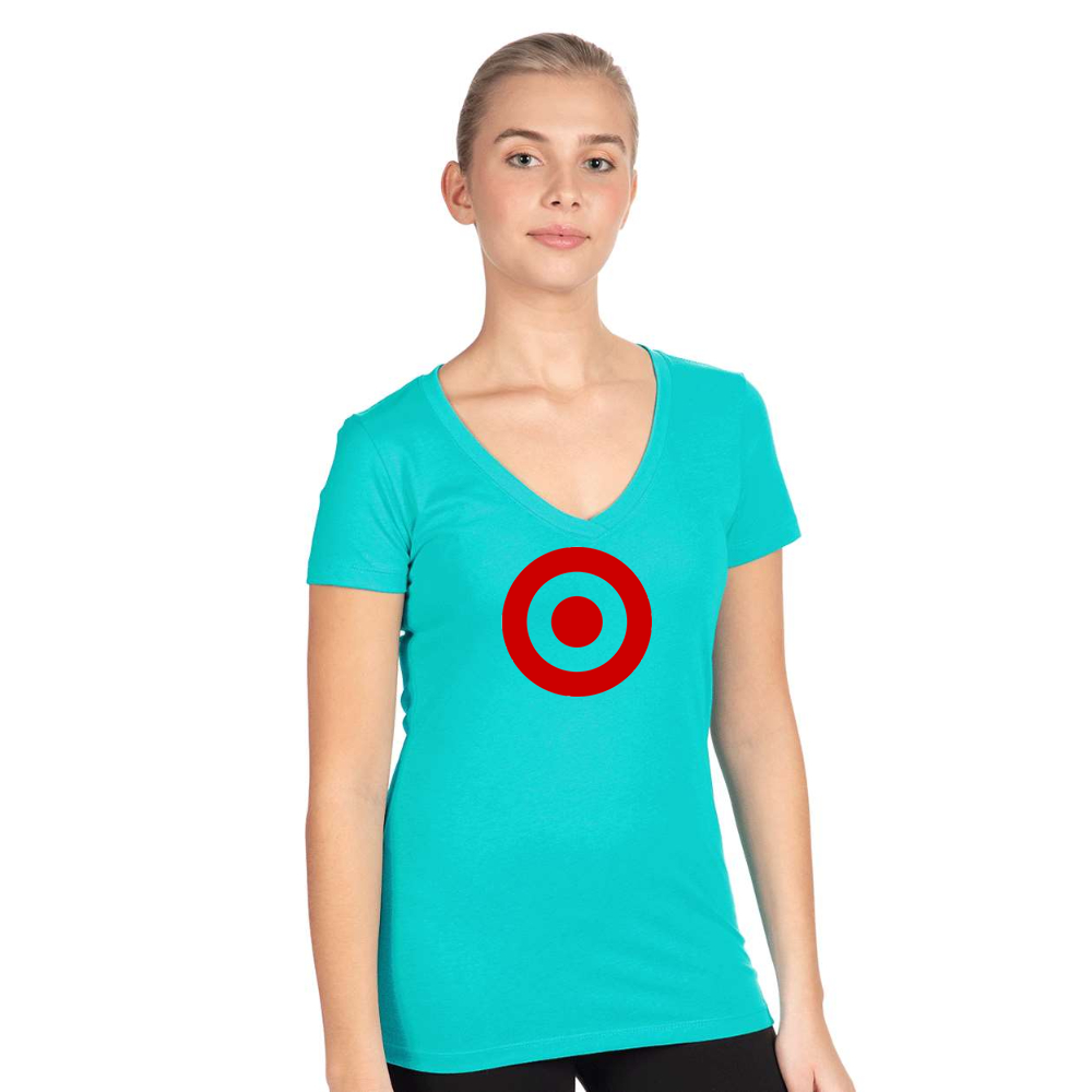 Women's Target   Next Level V-Neck T-Shirt