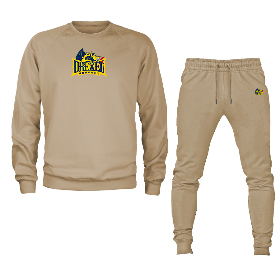 Men's  Drexel Dragons  Crewneck Sweatshirt Joggers Suit