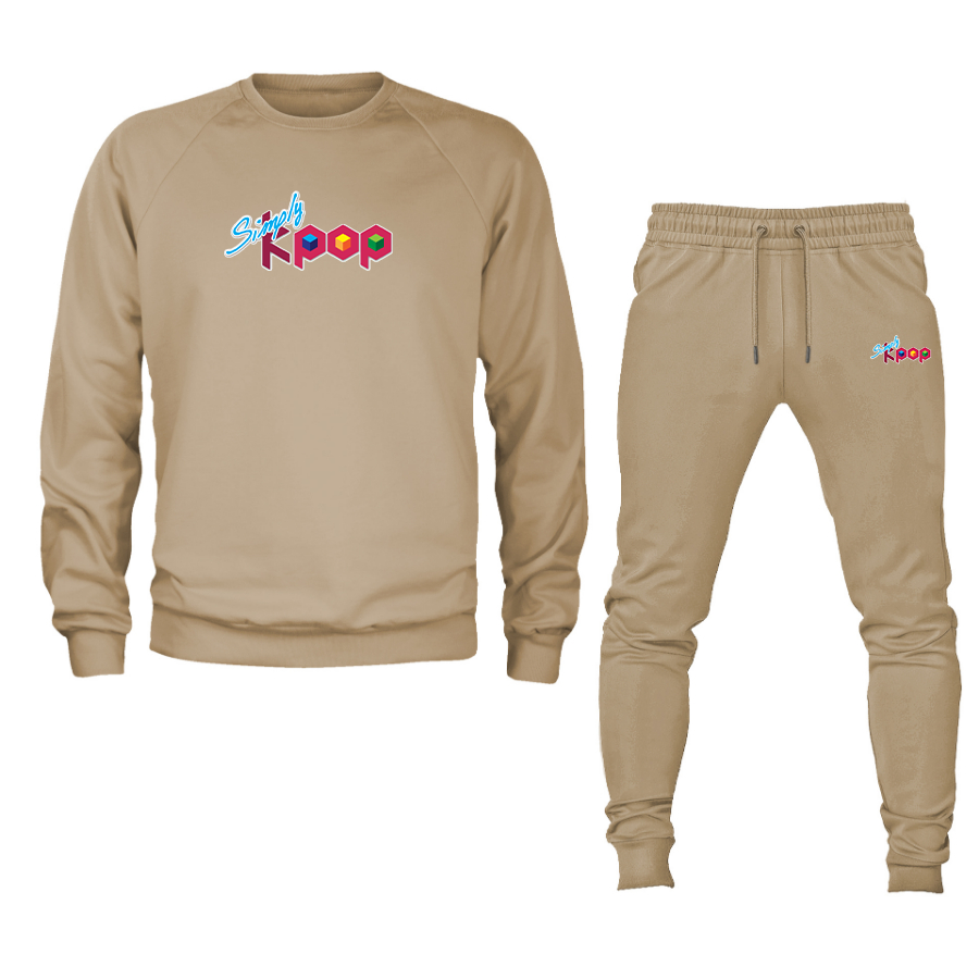 Men's  Simply Kpop  Crewneck Sweatshirt Joggers Suit