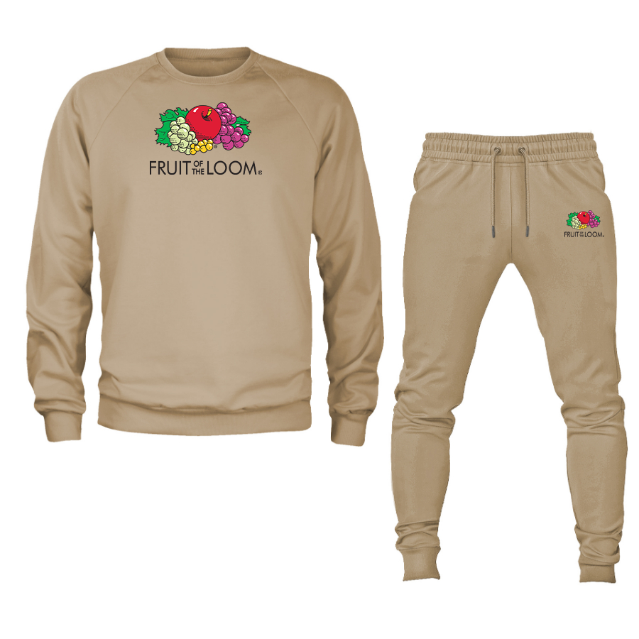 Men's Fruit Of the Loom Crewneck Sweatshirt Joggers Suit