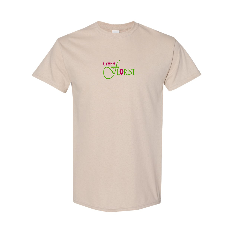 Men's Cyber Florist Logo Cotton T-Shirt
