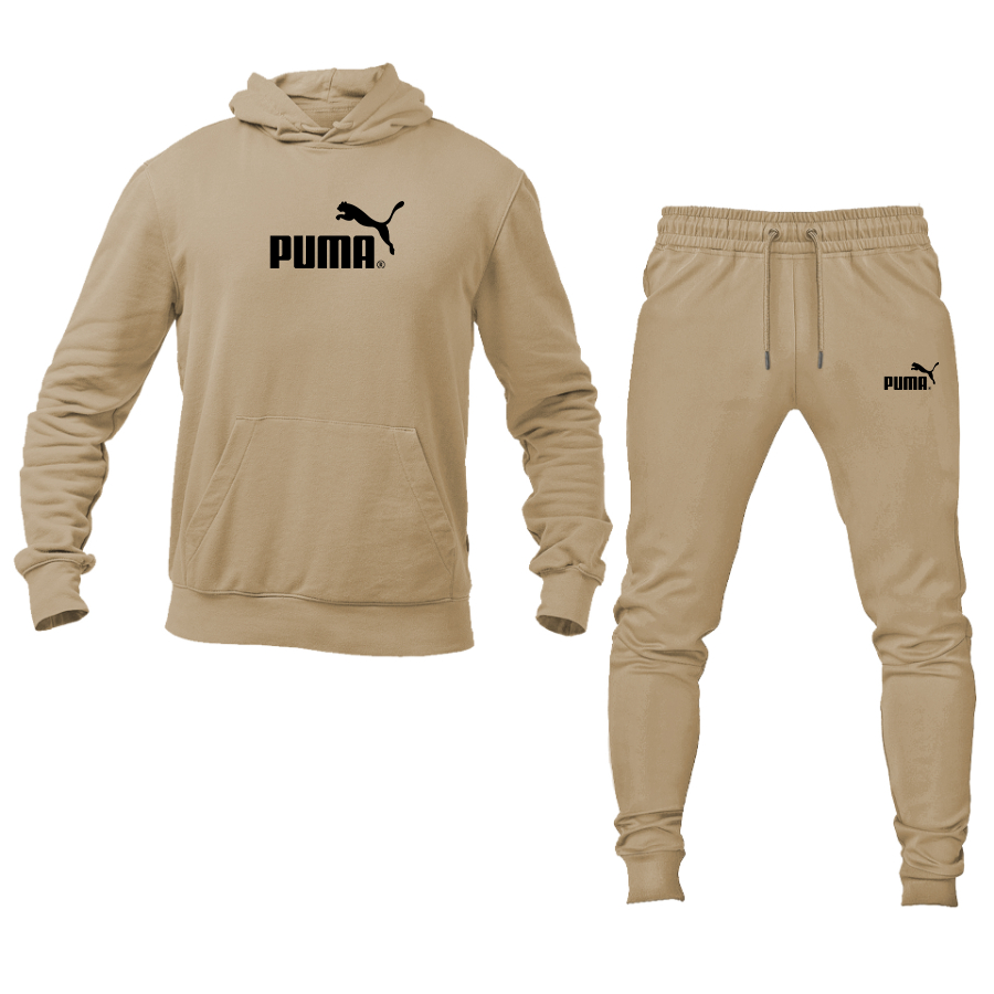 Men's Puma Logo Hoodie Joggers Set