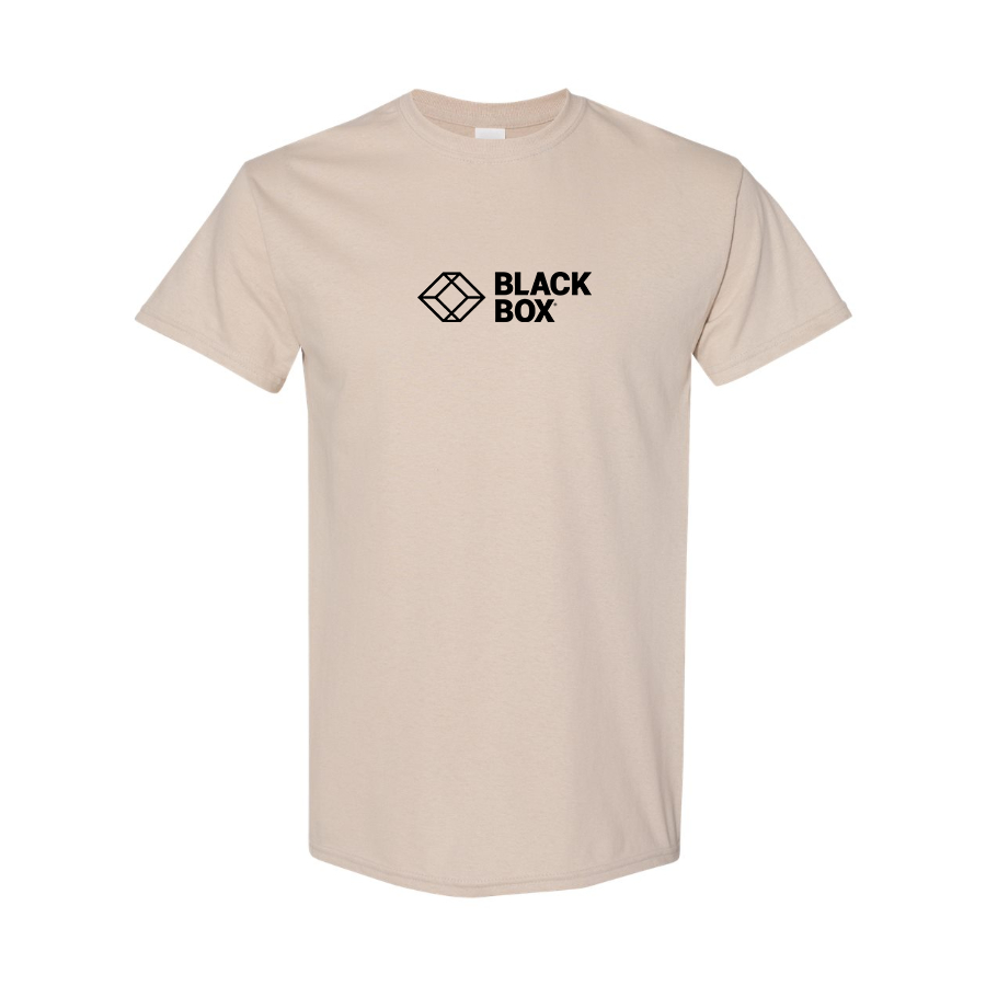 Men's Black Box Logo Cotton T-Shirt