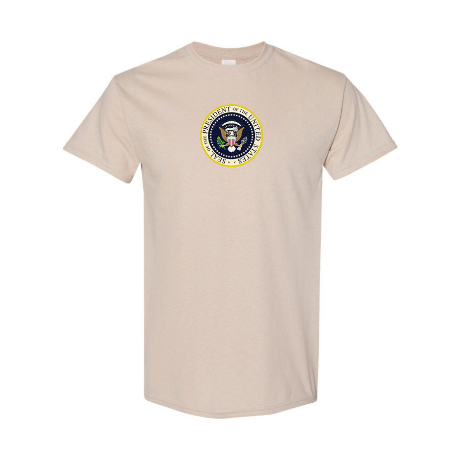 Men's USA President Seal Logo Cotton T-Shirt