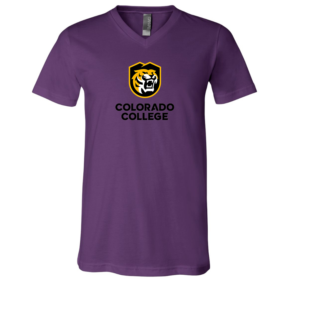 Colorado College Tigers BELLA  CANVAS - Jersey V-Neck T-Shirt