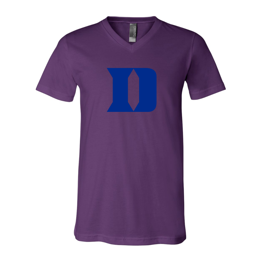 Duke Blue Devils BELLA  CANVAS - Jersey V-Neck T-Shirt