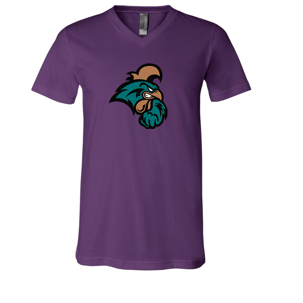 Coastal Carolina Chanticleers  BELLA  CANVAS - Jersey V-Neck T-Shirt