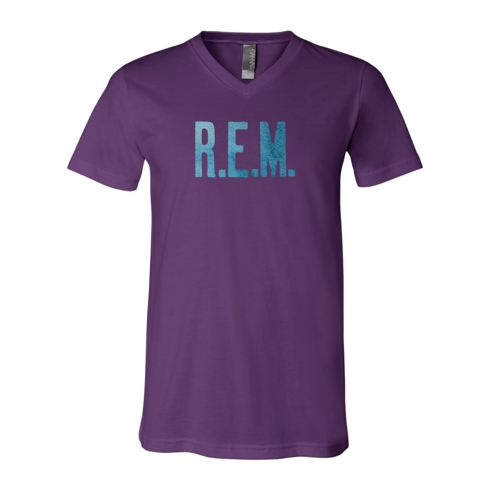 R.E.M. Blue BELLA  CANVAS - Jersey V-Neck T-Shirt