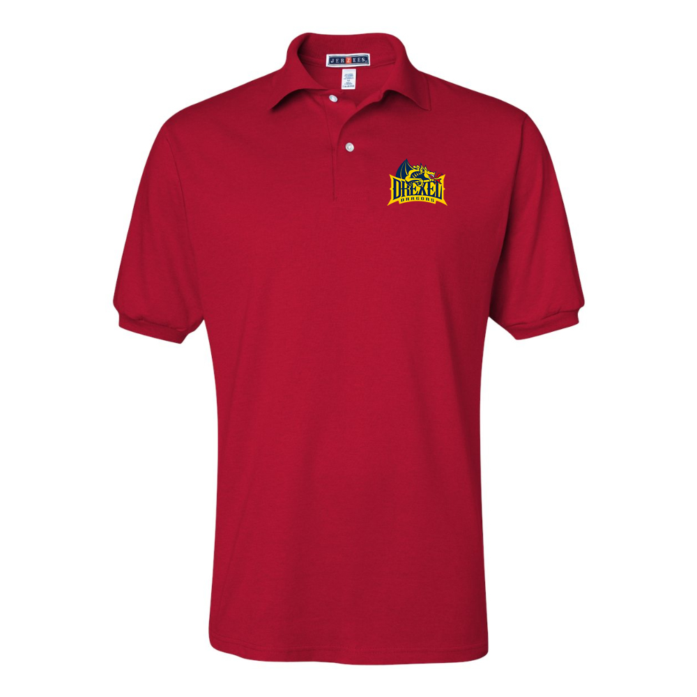 Men's Drexel Dragons JERZEES  SpotShield polo