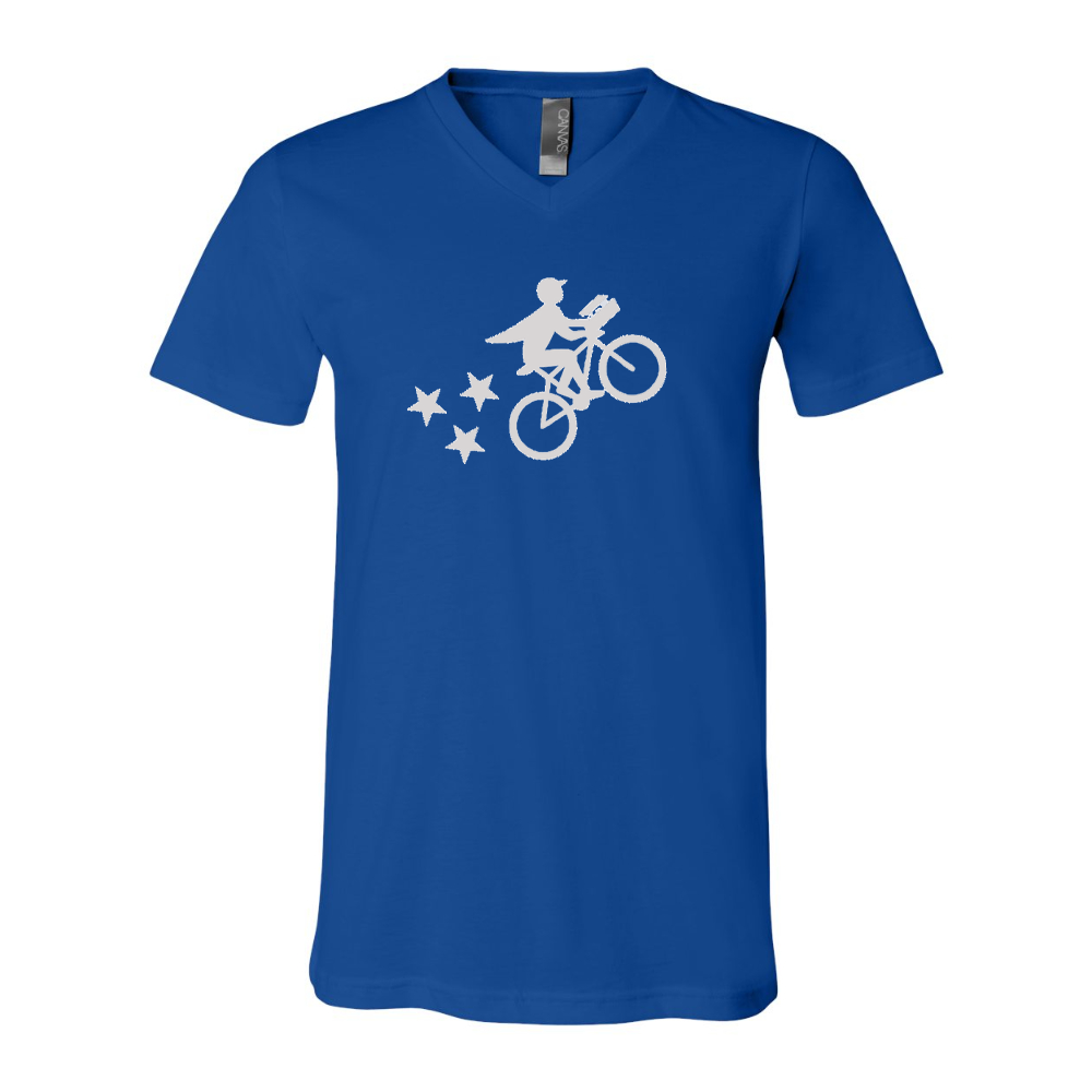 Postmates Bike BELLA  CANVAS - Jersey V-Neck T-Shirt