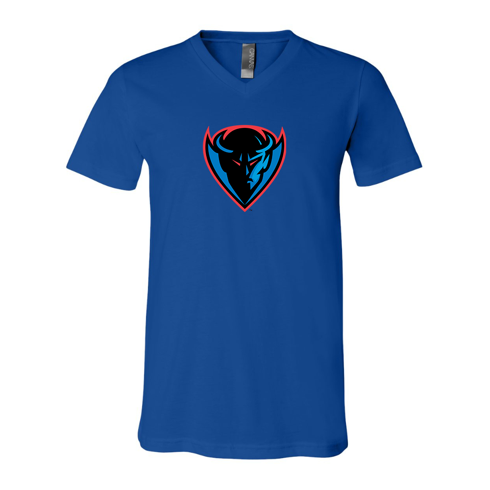 DePaul Blue Demons BELLA  CANVAS - Jersey V-Neck T-Shirt