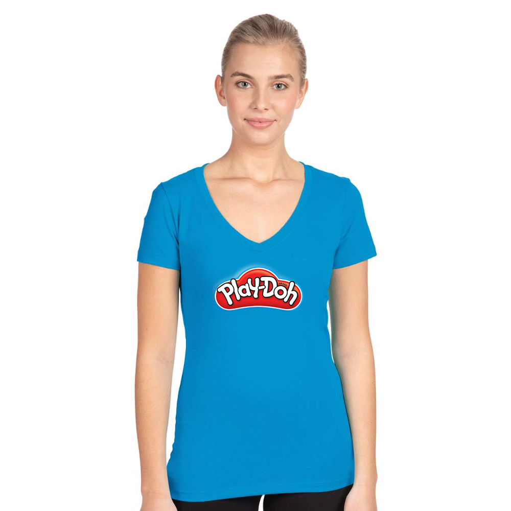 Women's Play Doh Next Level V-Neck T-Shirt