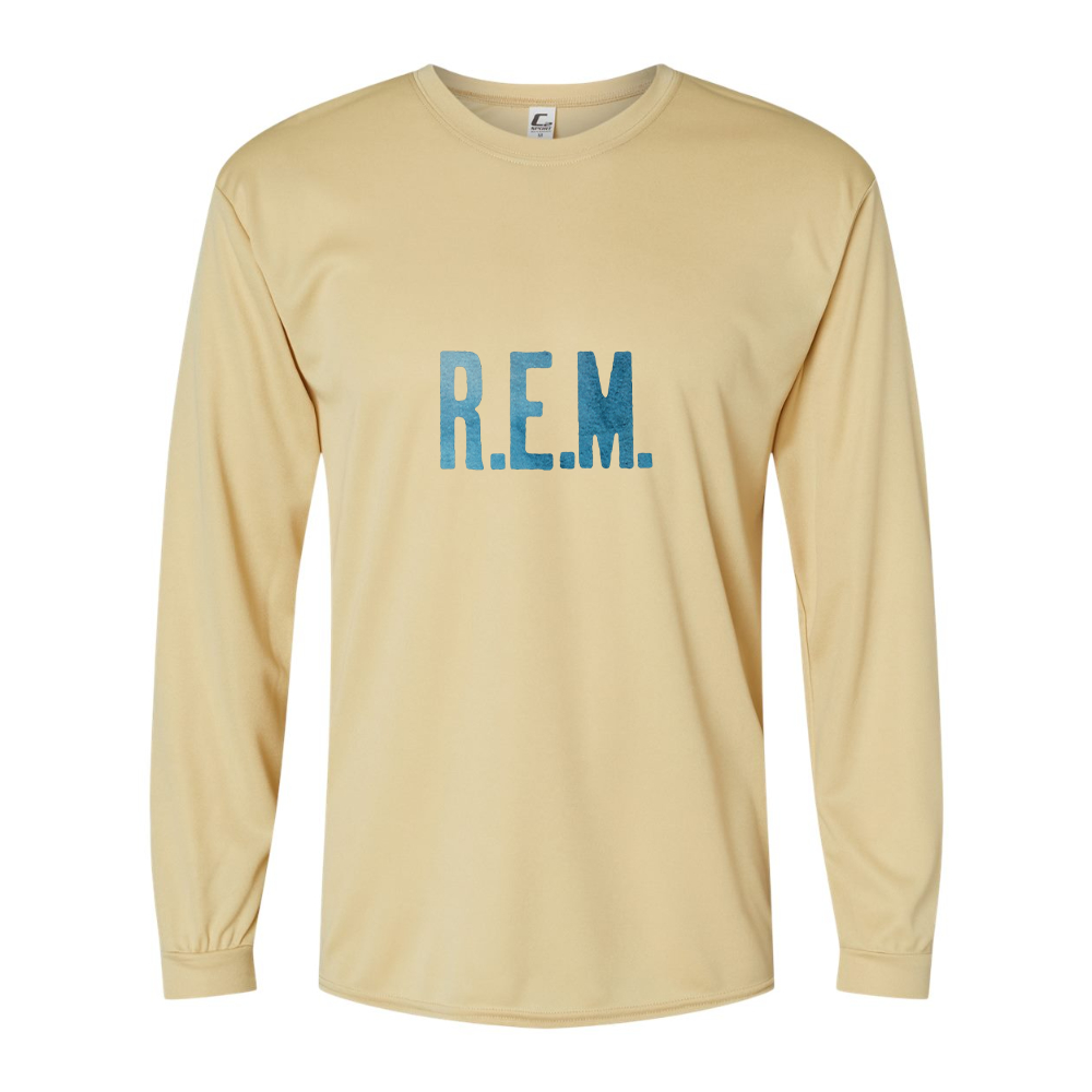 Men's R.E.M. Blue Performance Long Sleeve T-Shirt
