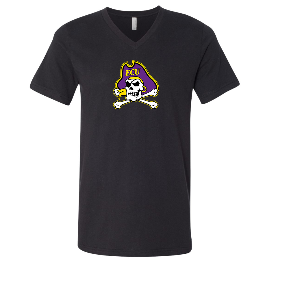 East Carolina Pirates BELLA  CANVAS - Jersey V-Neck T-Shirt