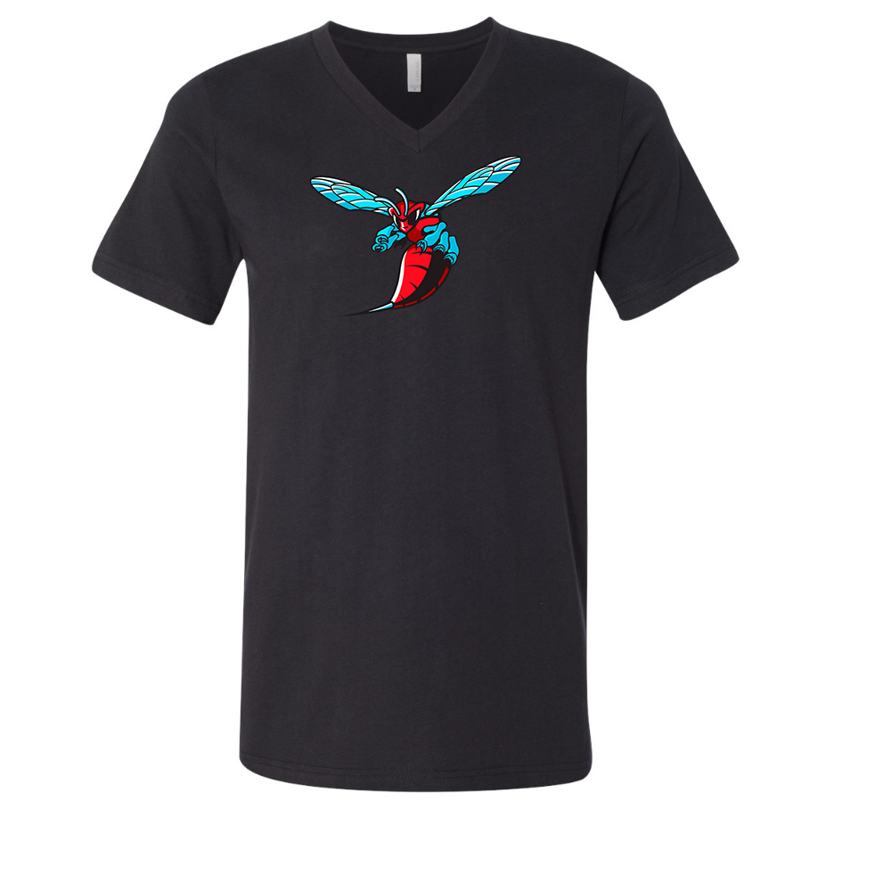 Delaware State Hornets BELLA  CANVAS - Jersey V-Neck T-Shirt