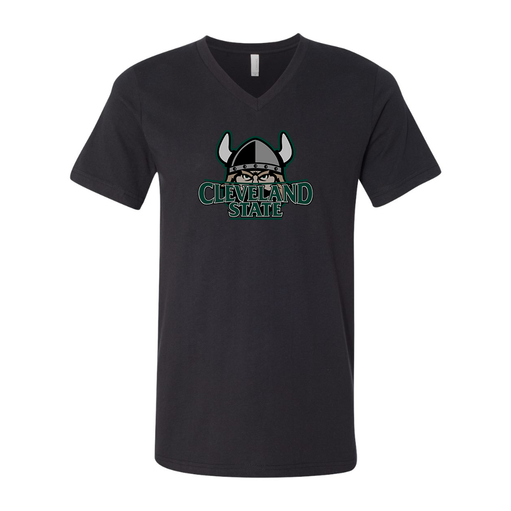 Cleveland State Vikings  BELLA  CANVAS - Jersey V-Neck T-Shirt