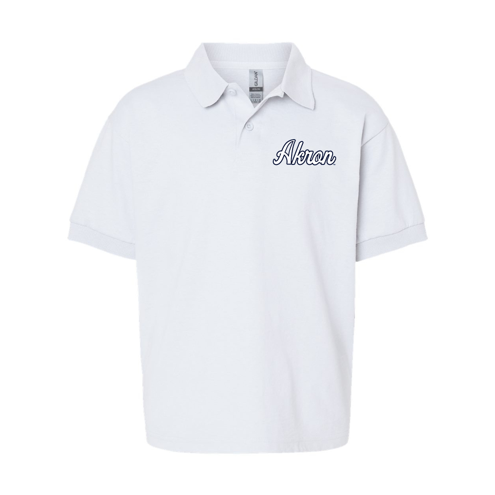 Youth Akron Zips  Gildan Dry Blend Jersey Polo