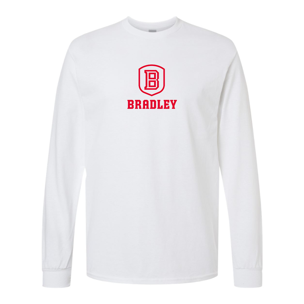 Men's Bradley Braves Gildan Heavy Cotton Long Sleeve T-Shirt