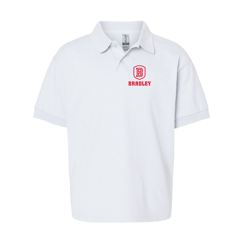 Youth Bradley Braves Gildan Dry Blend Jersey Polo