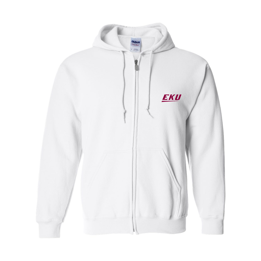 Men's Eastern Kentucky Colonels  Gildan  Heavy Blend Full Zip Hooded Sweatshirt