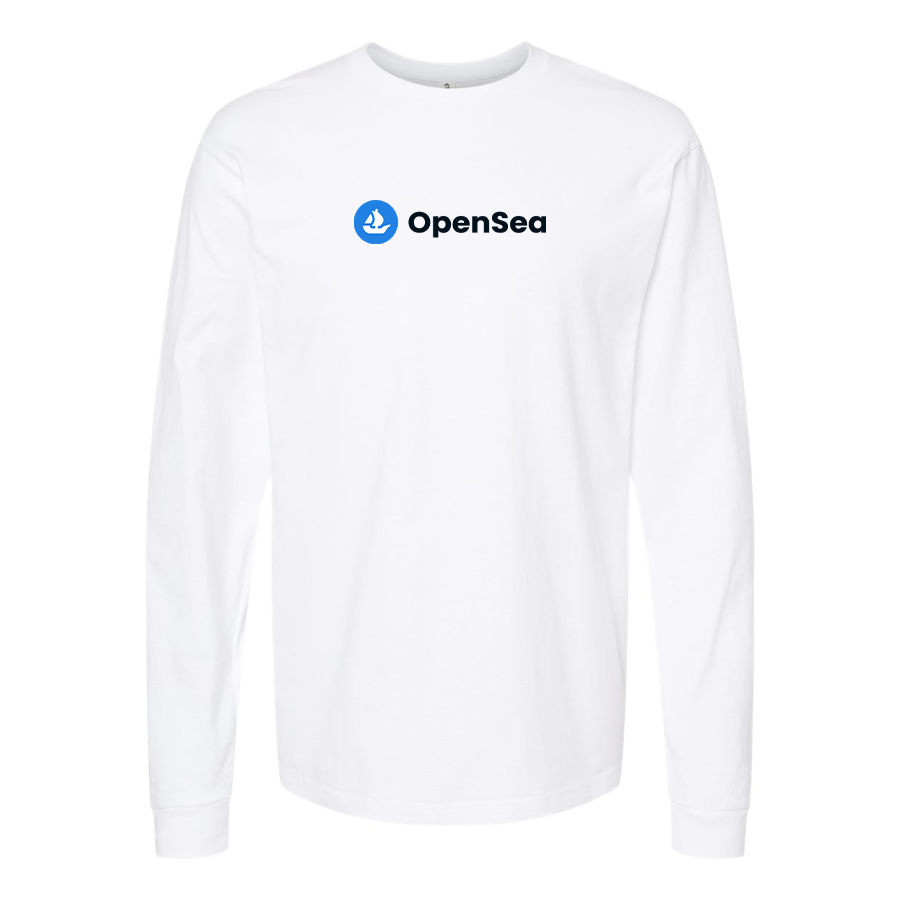 Men's OpenSea Logo Cotton Long Sleeve T-Shirt