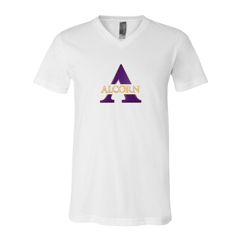 Alcorn State Braves  BELLA  CANVAS - Jersey V-Neck T-Shirt