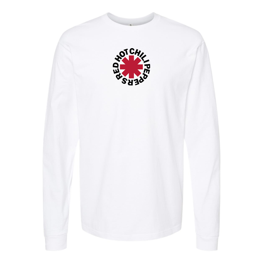 Men's Red Hot Chili Peppers Logo Cotton Long Sleeve T-Shirt