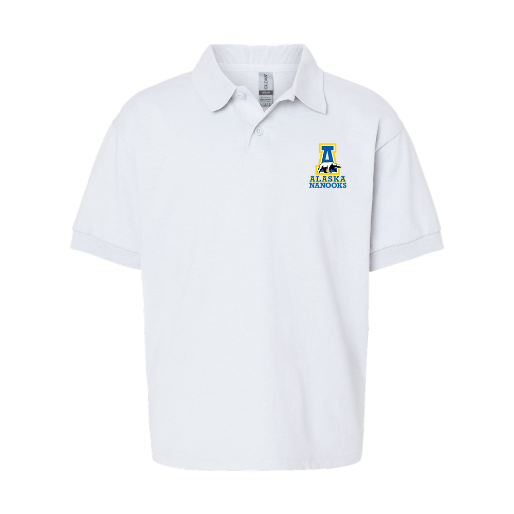 Youth Alaska Nanooks Gildan Dry Blend Jersey Polo