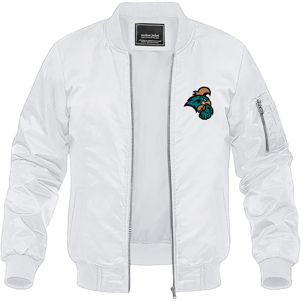 Men's Coastal Carolina Chanticleers Lightweight Bomber Jacket Windbreaker Softshell Varsity Jacket Coat