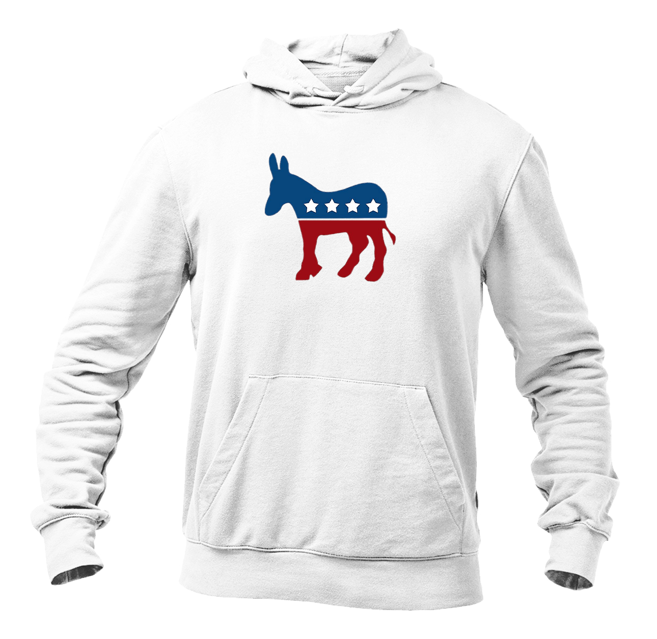 Men's  Democrat Election Symbol Softstyle Midweight Hooded Sweatshirt