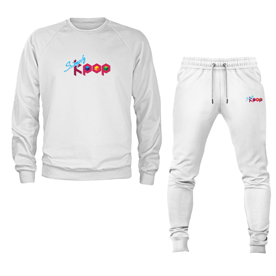 Men's  Simply Kpop  Crewneck Sweatshirt Joggers Suit