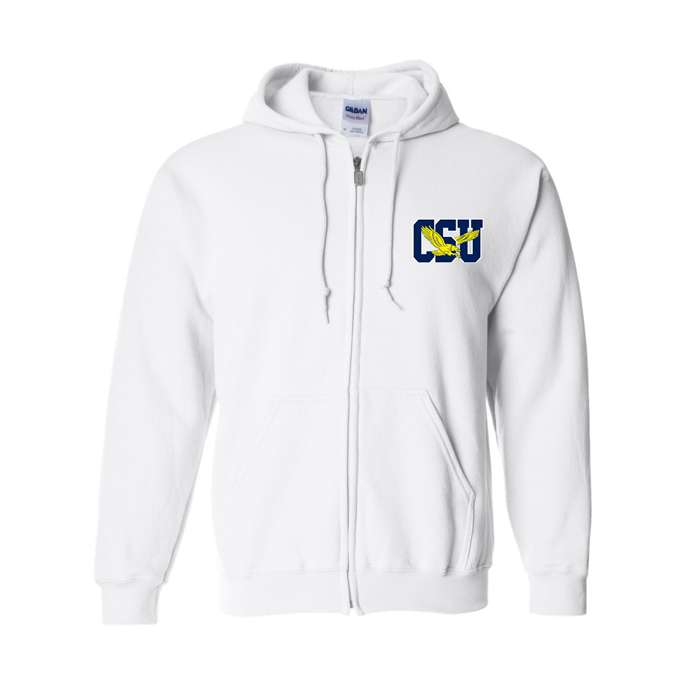 Men's Coppin State Eagles Gildan  Heavy Blend Full Zip Hooded Sweatshirt