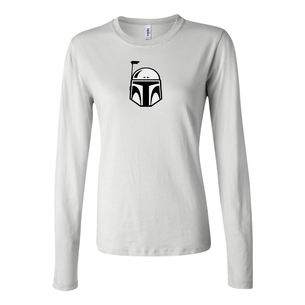 BELLA CANVAS Star Wars Boba Fett Helmet Jersey Long Sleeve Tee